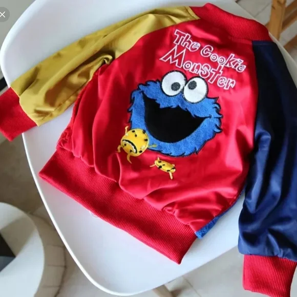 Elmo & Cookie Monster Kids Jacket 2 Years Old - Picture 3 of 3
